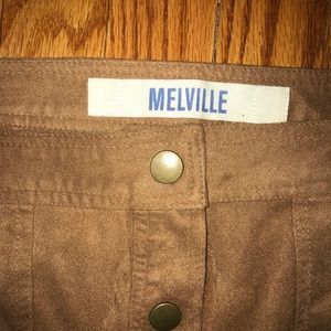 Brandy Melville Suede Button Up Skirt